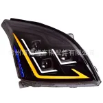 Modified Headlight Housing Pair for 2003-2008 Toyota Prado FJ120, IP67 Waterproof Clear Lens