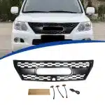 TRD Style Front Upper Radiator Grille Replacement for Lexus LX470 LX570 2008-2012, High-Strength ABS Plastic