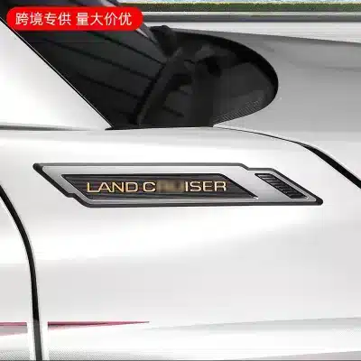 Silver Fender Side Emblem Sticker Decal for Toyota Land Cruiser LC300, ABS Side Body Badge Trim Silver Fender Side Emblem Sticker Decal for Toyota Land Cruiser LC300, ABS Side Body Badge Trim